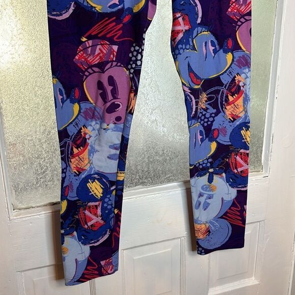 Lularoe Disney Women’s Dark Blue Mickey & Minnie Mouse Pattern Leggings Size OS - Picture 3 of 7
